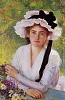 Albert Lynch Canvas Paintings - In The Garden